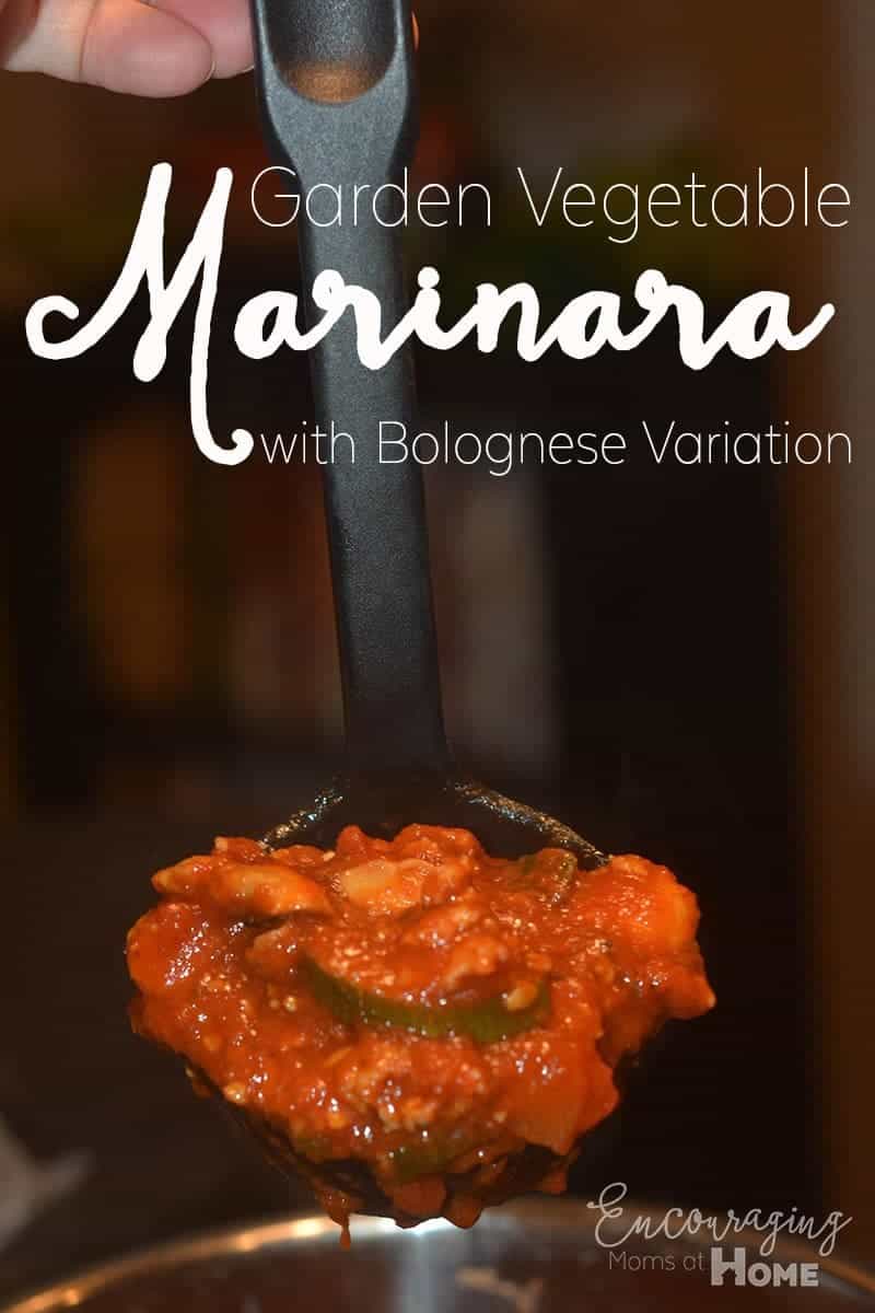 Instant Pot Garden Vegetable Marinara with Bolognese Variation - easily adapt for slow cooker