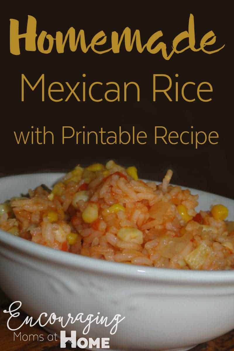 Love Mexican Rice? Try out our homemade family recipe that's gluten and dairy free. AND there's a free printable too!