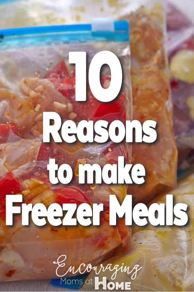 Looking for a few good reasons to make freezer meals? Take a look at 10 reasons that will save you time and help you know what's for dinner.