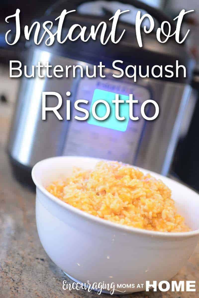 Does your family love Risotto?  This rich and creamy dish is so easy to make and the Instant Pot makes serving it a breeze.  Adding Butternut Squash puree to it  adds to the delicious flavor making it a perfect side dish for any meal. #instantpot