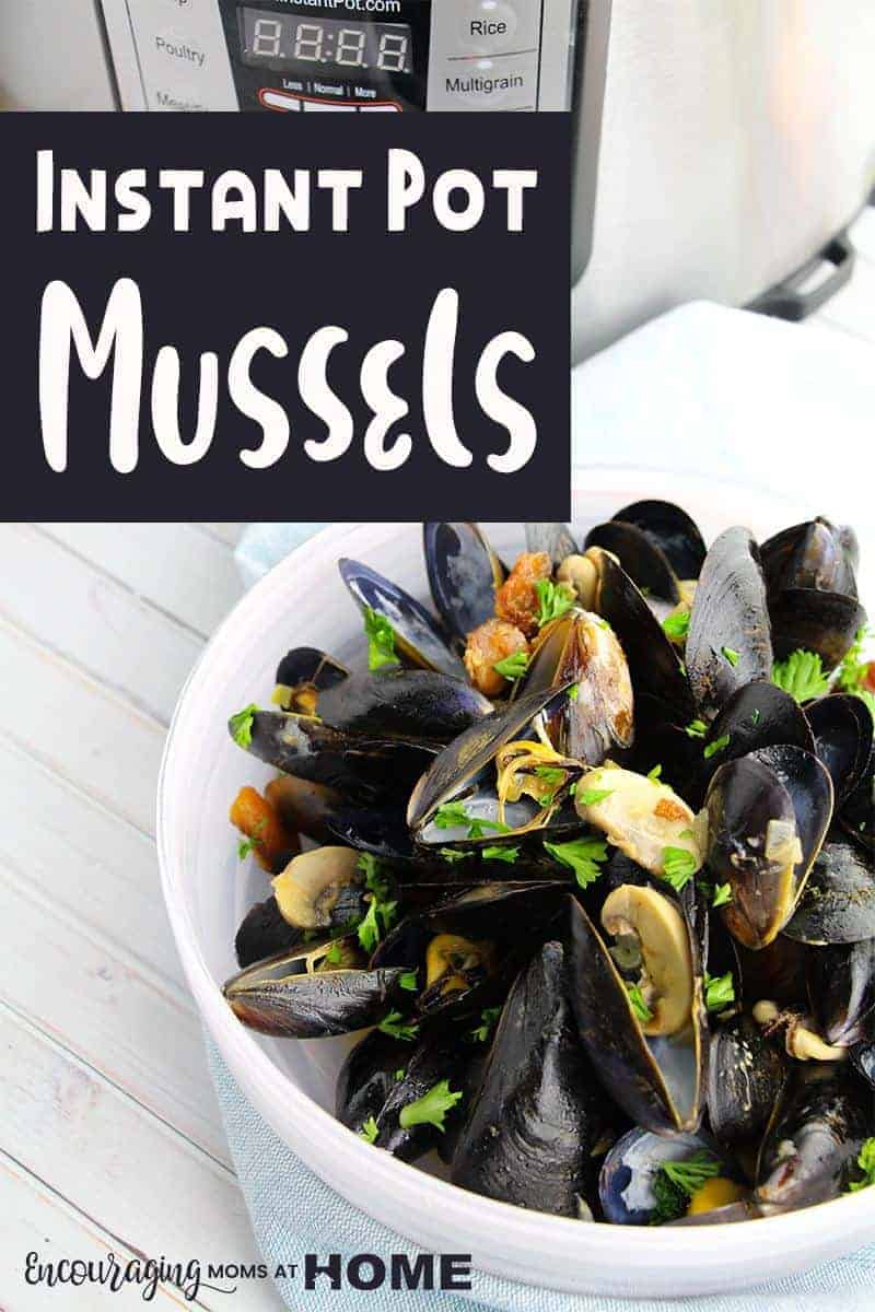 Instant Pot Pressure Cooker Mussels Recipe with Apple and Bacon
