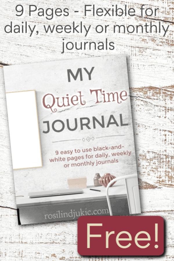 This 9-page Quiet Time Journal is flexible to use with a daily, weekly, or monthly Bible reading plan! Get your copy today for free. #alittlerandr #BibleReading #Biblejournal #Bible #Freebie #Printables