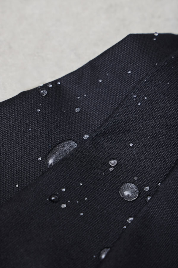 Mind the Maker - Weighty Waxed Cotton Canvas - Black - Sold by the half metre