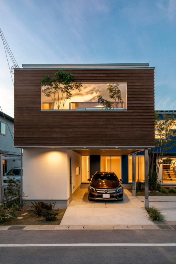 integrating carport with the house structure for stunning japanese-inspired architecture