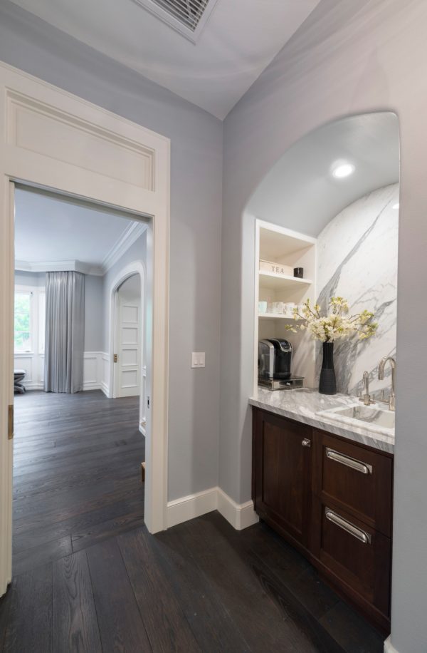 a small wet bar in the master bedroom idea can utilize dead spaces and awkward room shapes