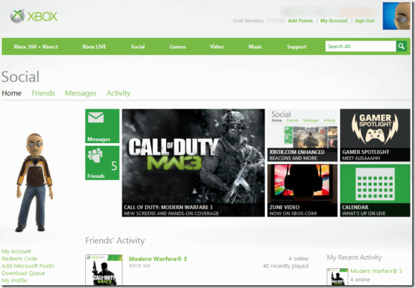 xbox live website november 2011 update