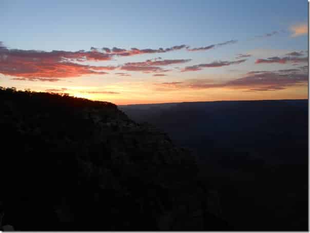 Sunset over the Grand Canyon