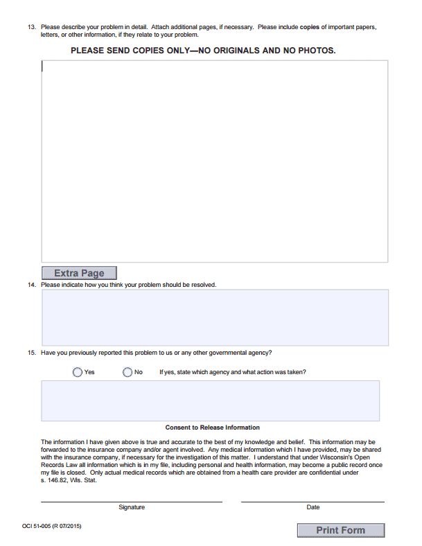 Wisconsin Insurance Commissioner Complaint Diminished Value Georgia