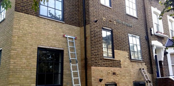 a new tone for exterior brick walls