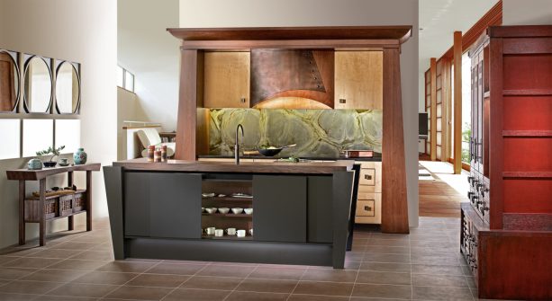 matte sliding door for a kitchen island base cabinet