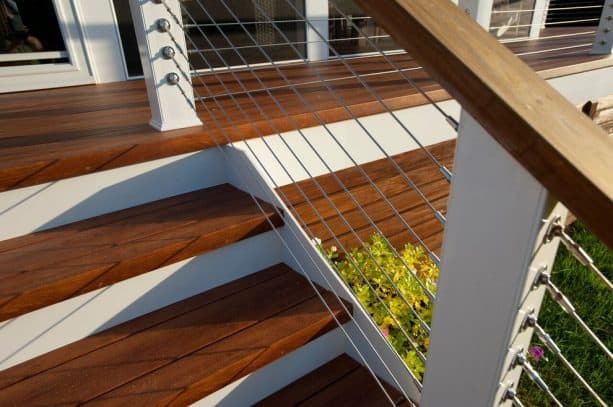 front porch with cable railing