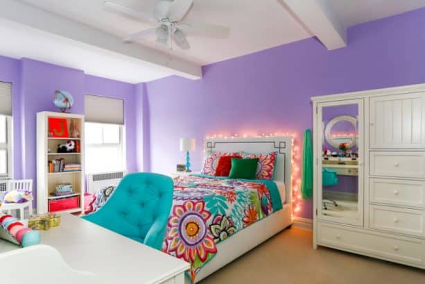 heather plum walls could benefit from teal accents