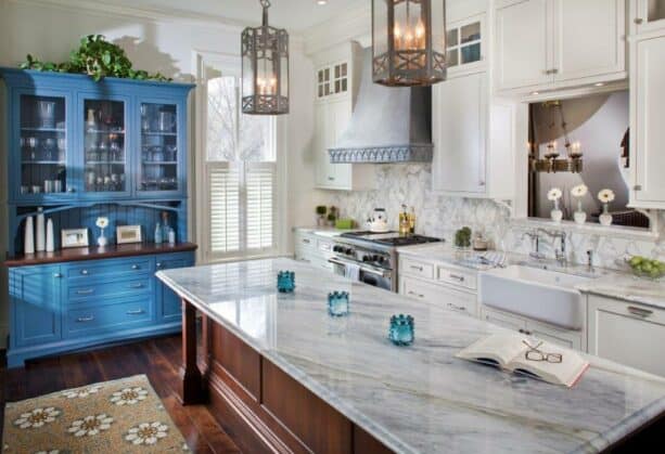 half-covered tall kitchen windows with shutters