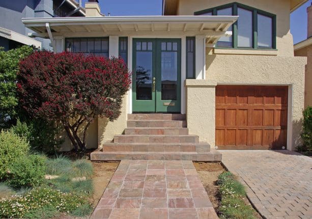 gray grout with beige tile