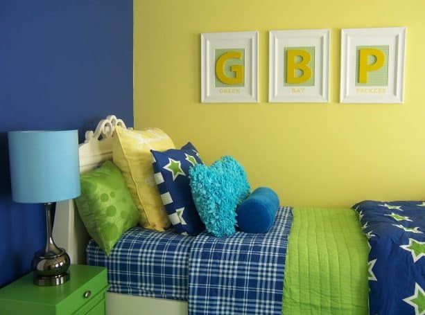 it turns out that green does suit a traditional bedroom with combo of blue and yellow