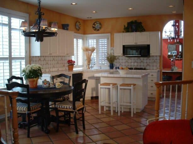 traditional kitchen window shutters with a double panel