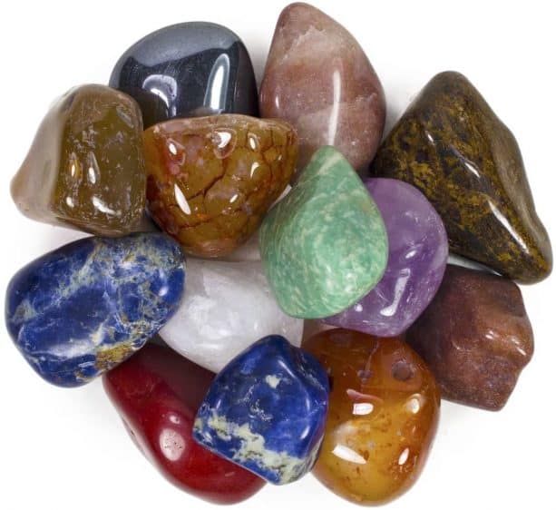 assorted colors polished natural stones