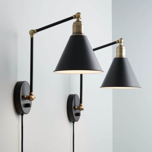 wall lights with plug for a living room