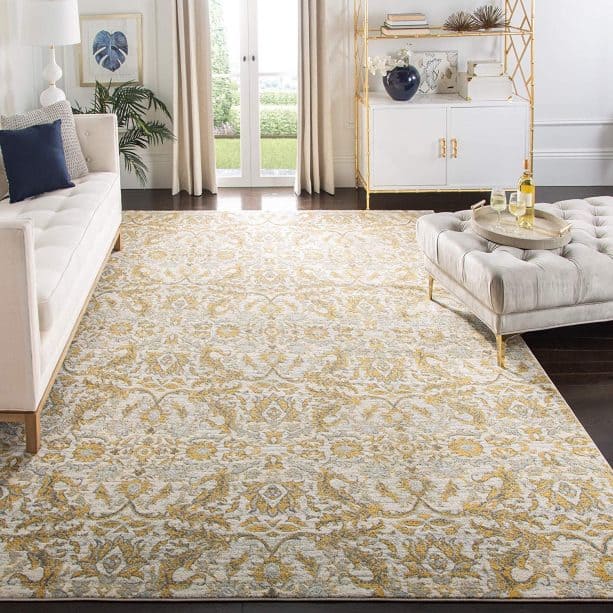 Safavieh ivory and gold area rug