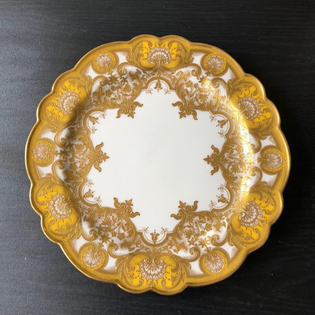 Elise Abrams Antiques yellow dinner plates set