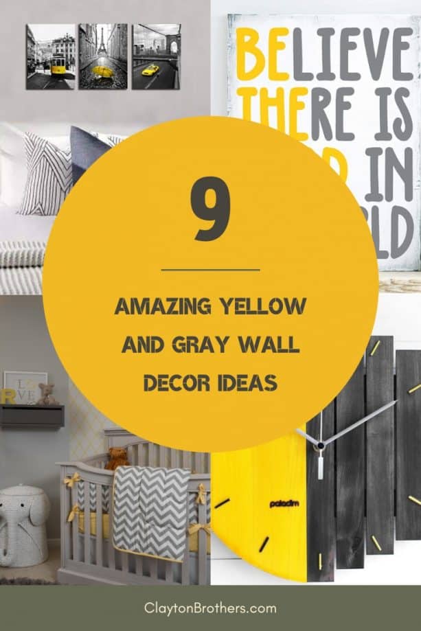 Yellow and Gray Wall Decor