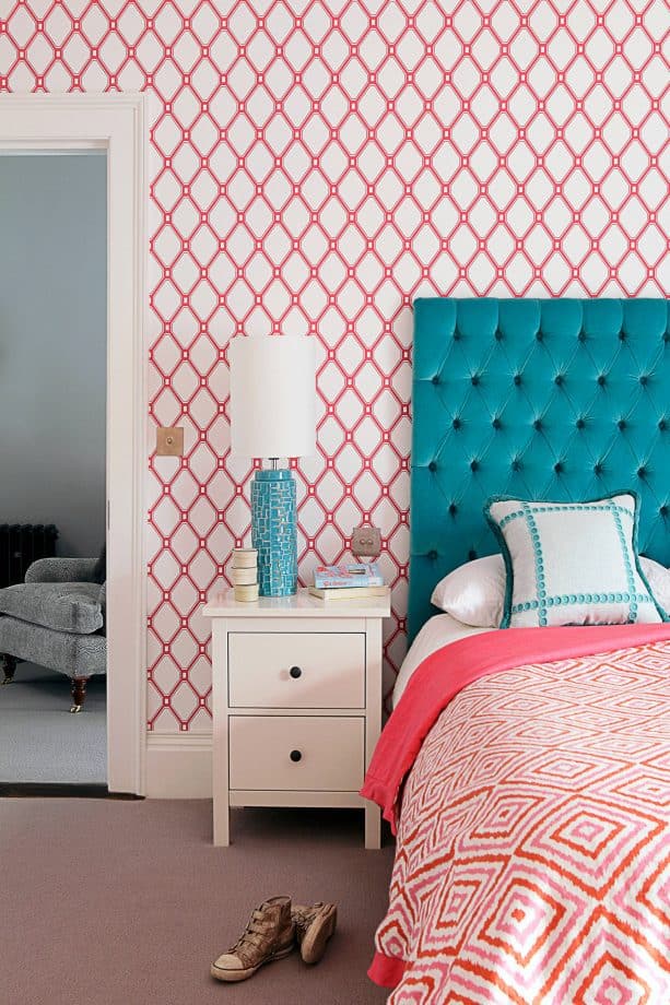 pink bedroom colors that go with teal