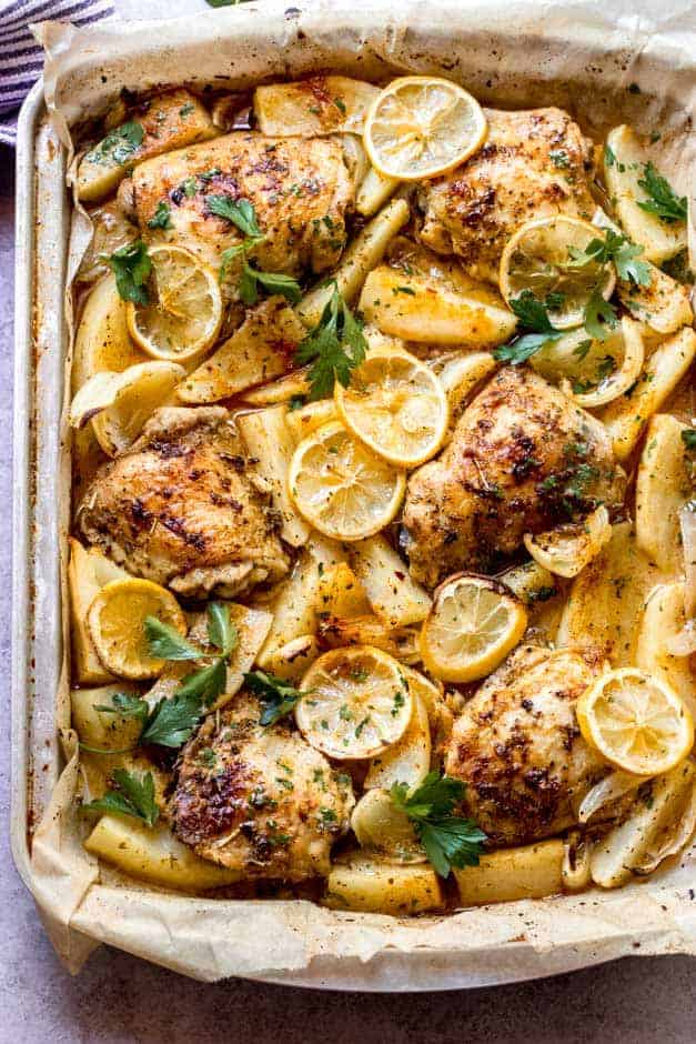 Lemon Roasted Chicken and Potatoes