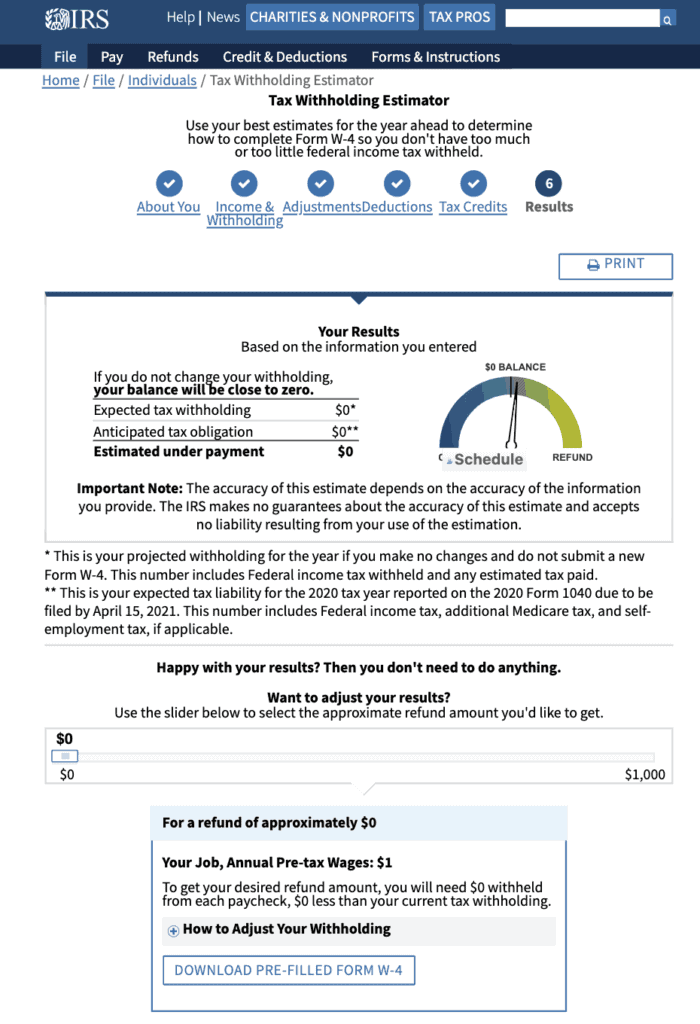 tax refund calculator