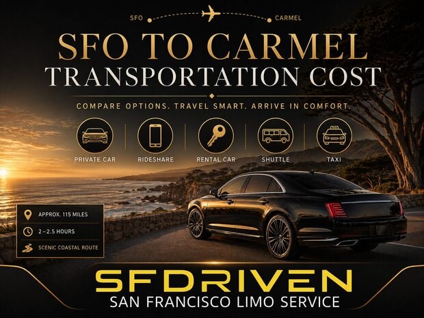 SFO to Carmel transportation cost guide with private car service comparison