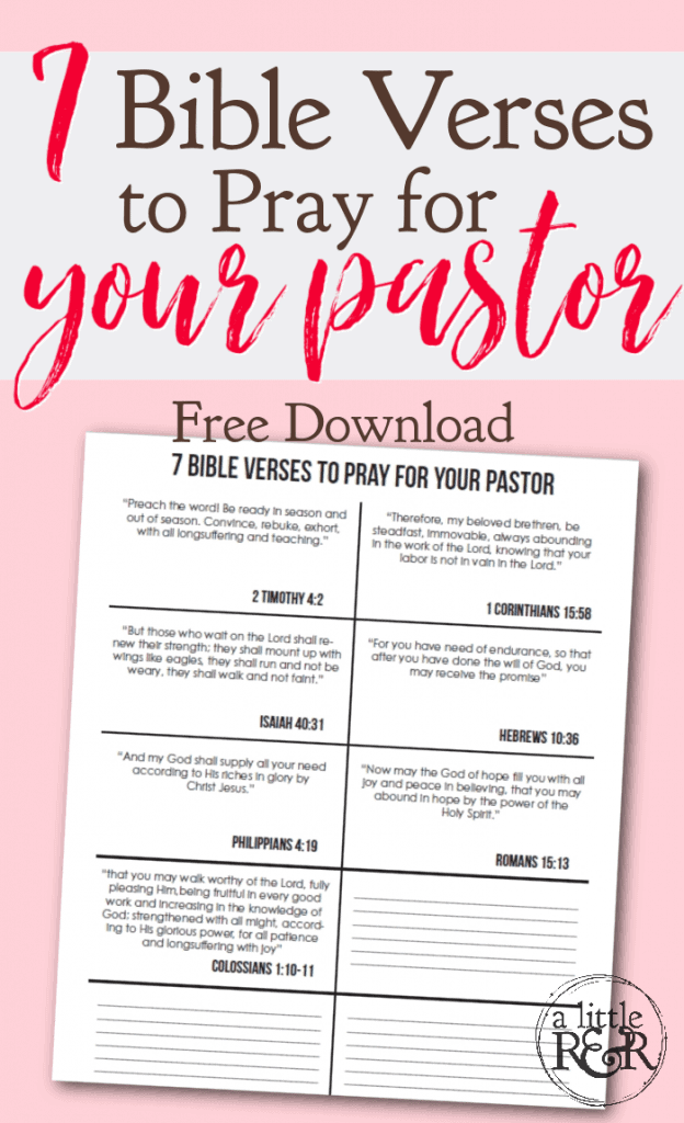 Bible verses to pray for your pastor