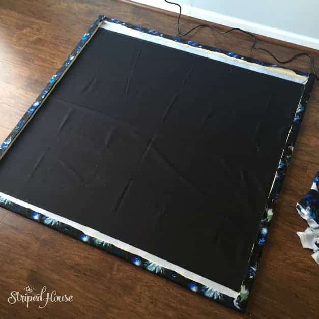 diy frabric art the striped house wood frame staple