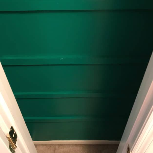 emerald green hall closet makeover with eclectic pretty storage