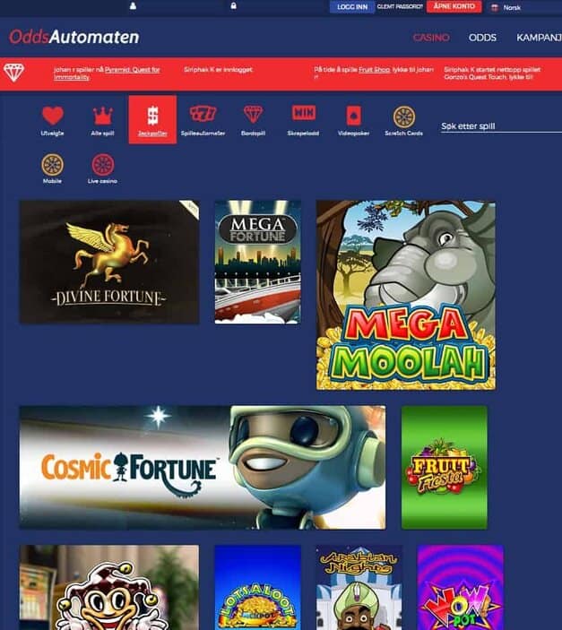 OddsAutomaten Casino free spins bonus