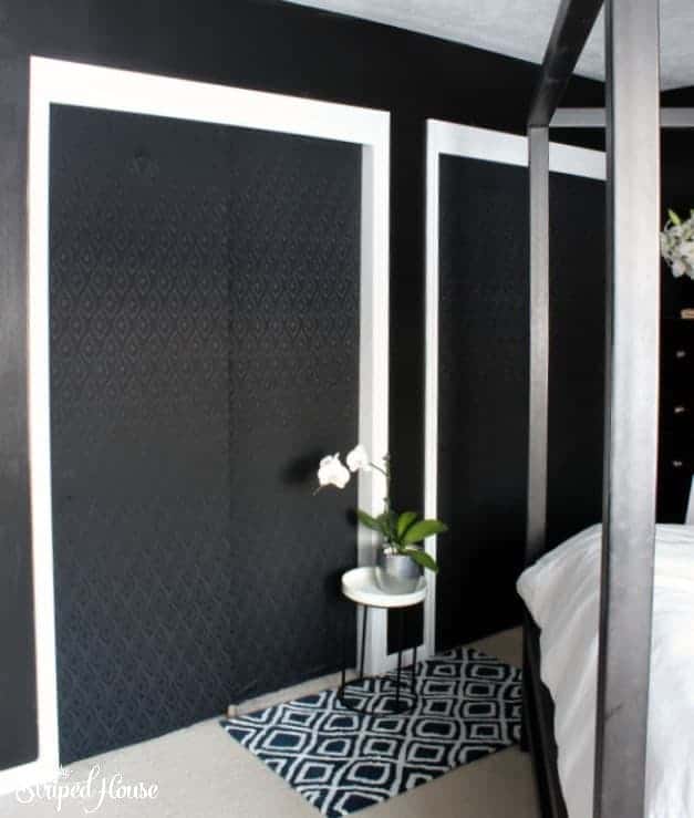a great way to makeover closet doors when you don't want to use paint