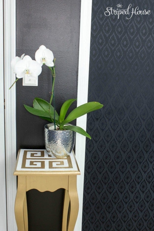 Greek Key table makeover tutorial