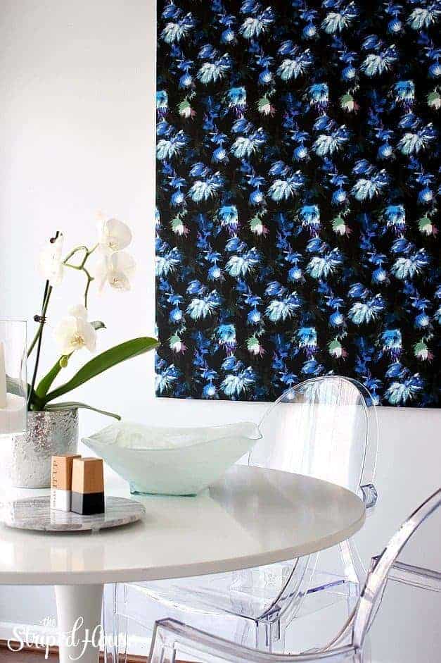 kitchen big art fabric black white diy tutorial