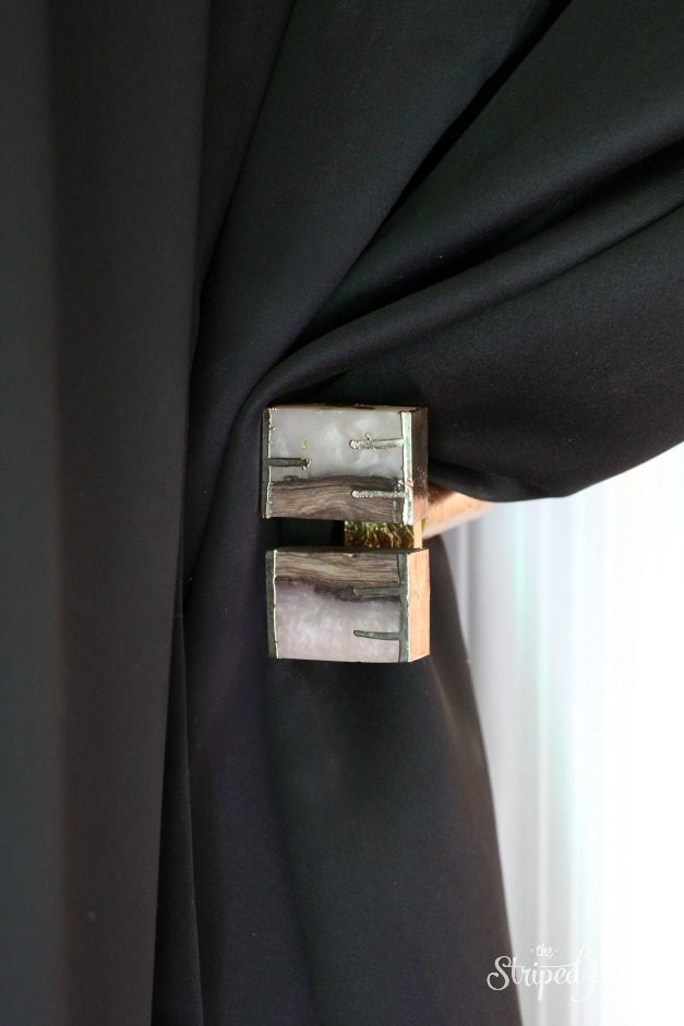 black gold curtain tie back hack