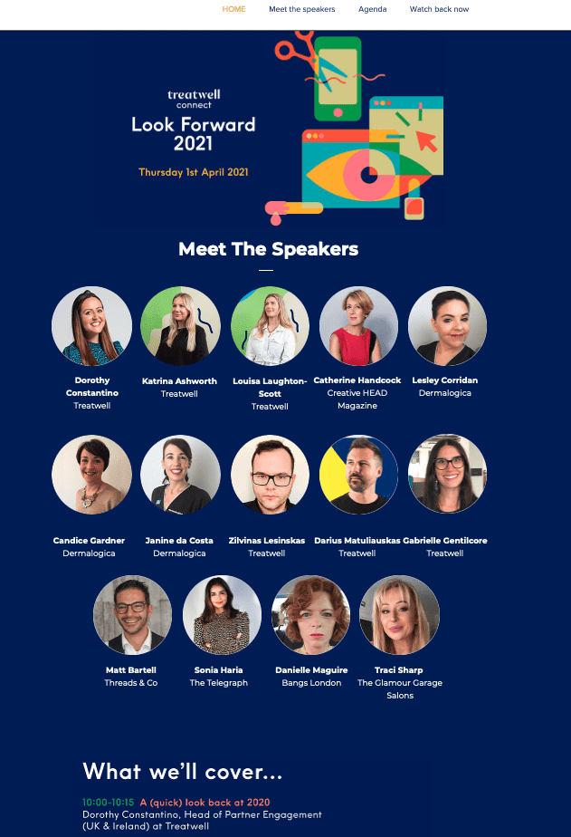 Treatwell Connect Look Forward 2021 Eventify Hybrid Event