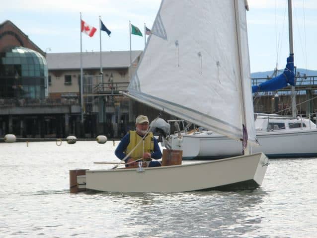 OzRacer with dacron balance lug sails by Really Cheap Sails