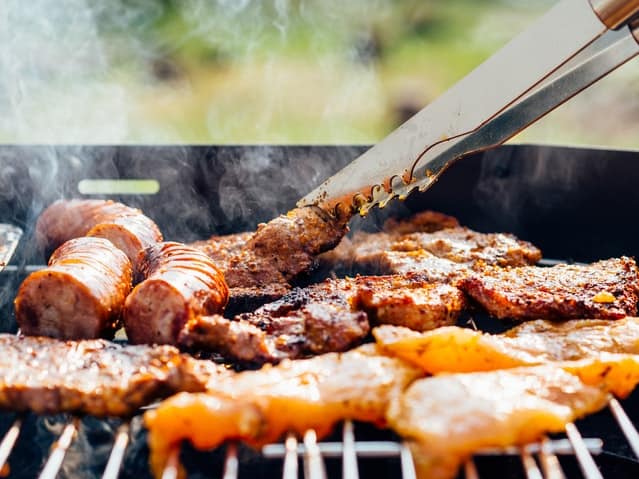 BBQ Meat Sizzling on the barbecue