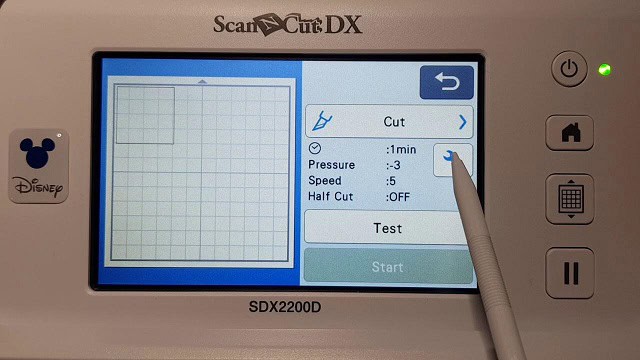 Click on the tools icon to change the setting and locate the Half Cut option