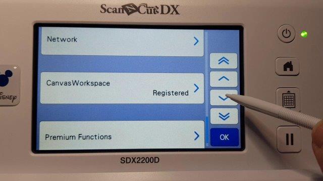 Network setting screen for Wifi set up