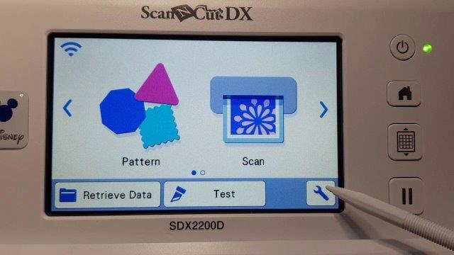 Tools icon to access Network setting DX Scan N Cut