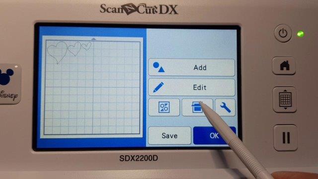 Scan icon to scan your mat on your Scan N Cut