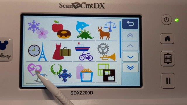 view of multiple designs that are inbuilt into the Disney 2200D Scan N Cut