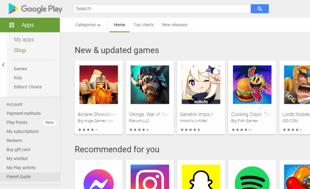 google play store app sample