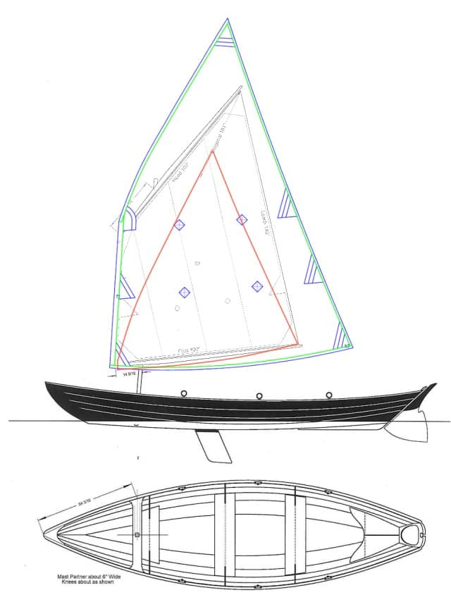 bigger sail for NorthEaster dory by clc - rss sails