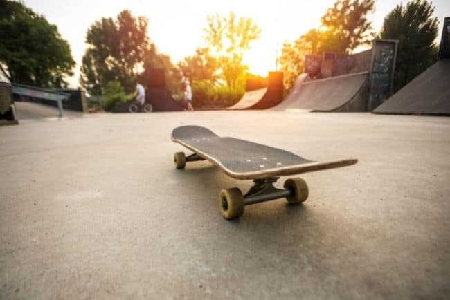 Skate board at the skate park. Skate boarding is one of the best things to do in Ericeira