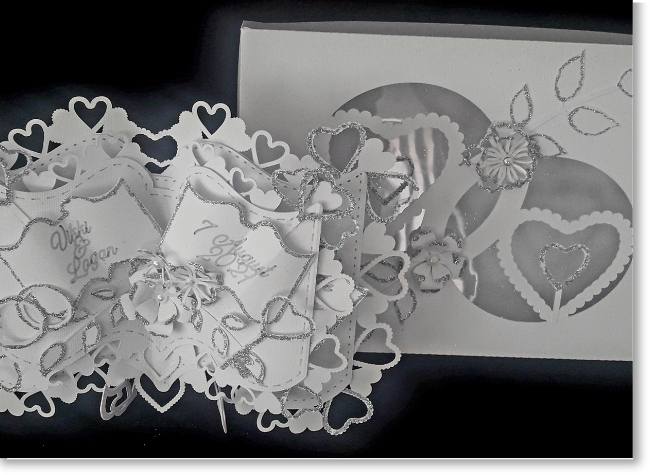 White Hearts collection. With Ring with matching box bundle SVG fiiles to purchase and create with your cutting machine - designed by Creative Concept Crafts