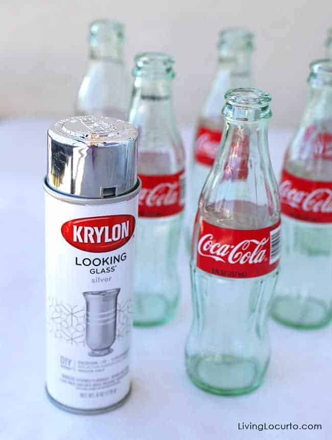 How to Make a Mercury Glass Coke Bottle Centerpiece